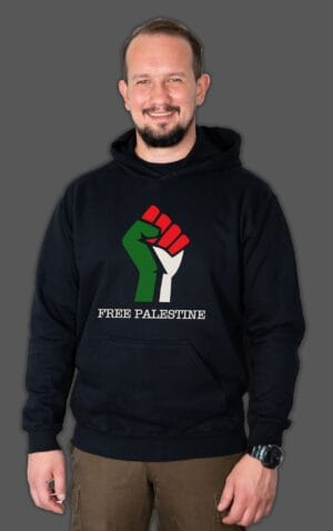 Bluza z kapturem Free Palestine