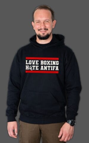 Bluza z kapturem Love Boxing Hate Antifa