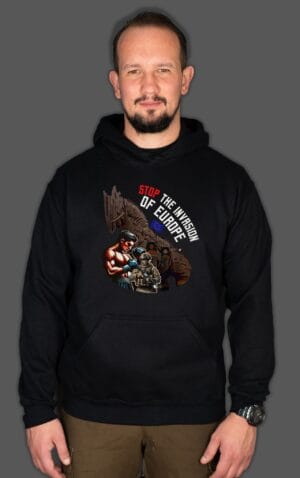 Bluza z kapturem Stop The Invasion of Europe
