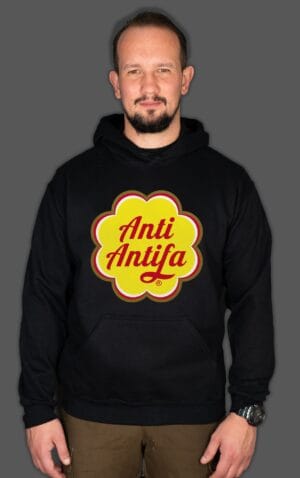 Bluza z kapturem Anti Antifa