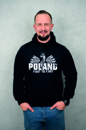Bluza z kapturem Poland First to Fight